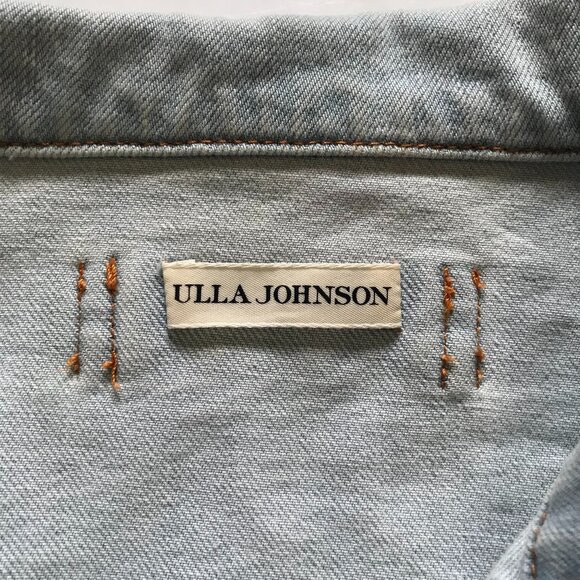 Ulla Johnson Atticus Jean Denim Jacket Womens P 0 Blue Cropped Button Down Coat - Picture 5 of 11